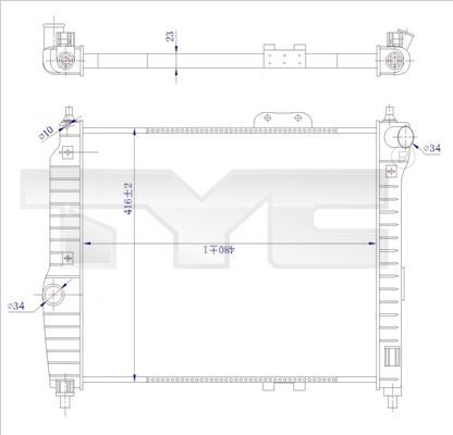 TYC 706-0021-R - Chladič vody -