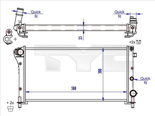 TYC 709-0024-R - Chladič vody -