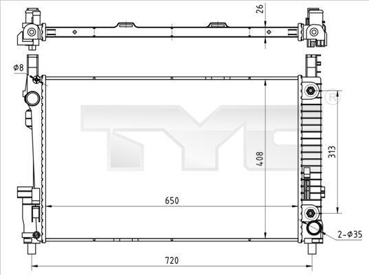 TYC 721-0020 - Chladič vody -