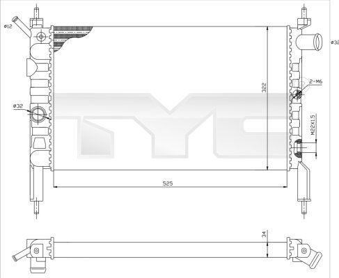TYC 725-0018 - Chladič vody -