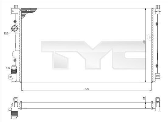 TYC 725-0029 - Chladič vody -