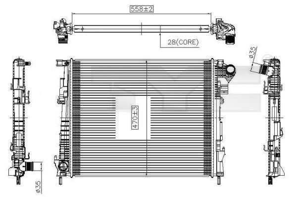 TYC 725-0032 - Chladič vody -