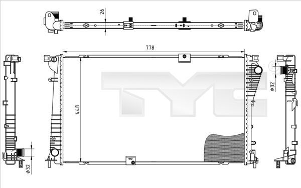 TYC 725-0045 - Chladič vody -