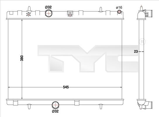 TYC 726-0019-R - Chladič vody -