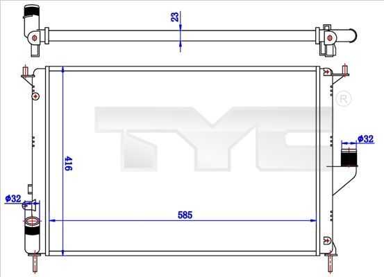 TYC 728-0057 - Chladič vody -