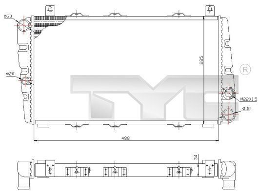 TYC 732-0001 - Chladič vody -