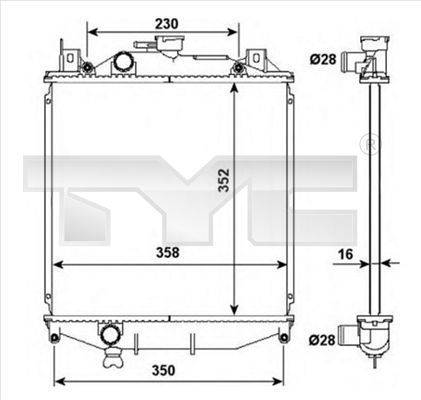 TYC 735-0032 - Chladič vody -