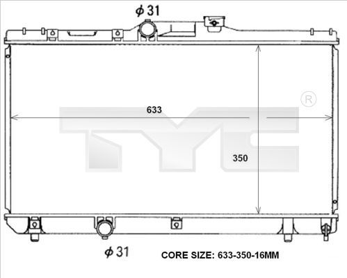 TYC 736-0047 - Chladič vody -