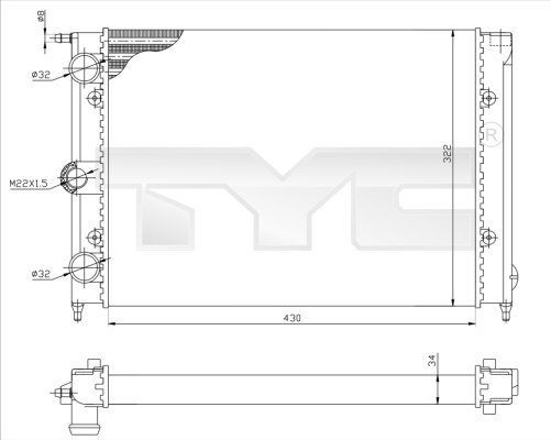 TYC 737-0050 - Chladič vody -