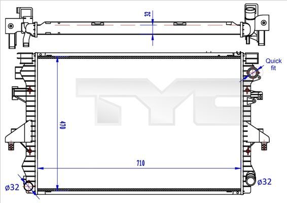 TYC 737-0060-R - Chladič vody -