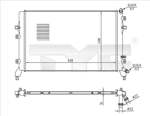 TYC 737-0066 - Chladič vody -