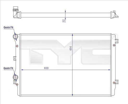 TYC 737-0072-R - Chladič vody -
