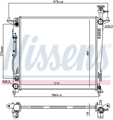Nissens 606428 - Chladič vody -