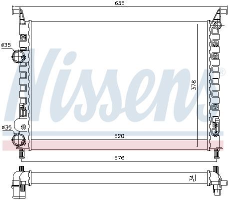 Nissens 61684 - Chladič vody -