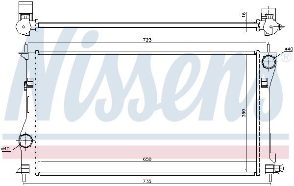 Nissens 646878 - Chladič vody -