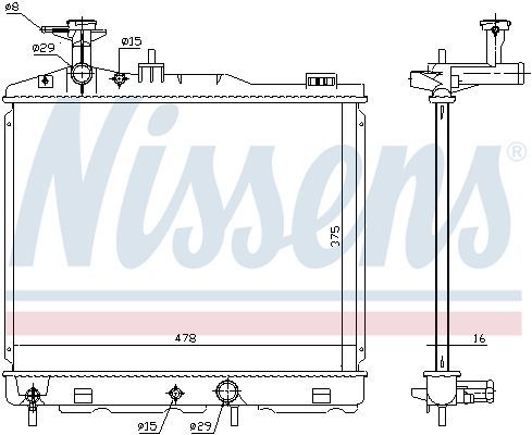 Nissens 68187 - Chladič vody -