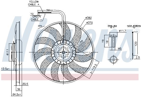 Nissens 85732 - Ventilátor motora -