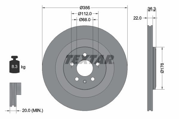 Textar 92241803 - Brzdový kotúč -