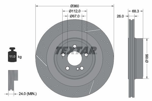 Textar 92283805 - Brzdový kotúč -
