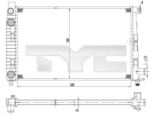 TYC 721-0012 - Chladič vody -