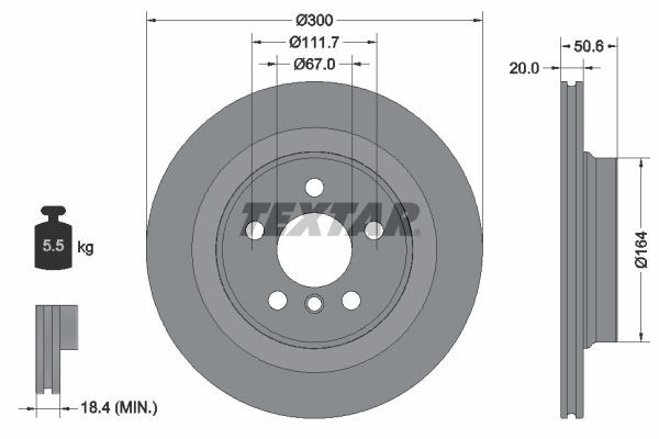 Textar 92274503 - Brzdový kotúč -