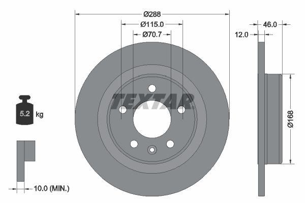 Textar 92314603 - Brzdový kotúč -
