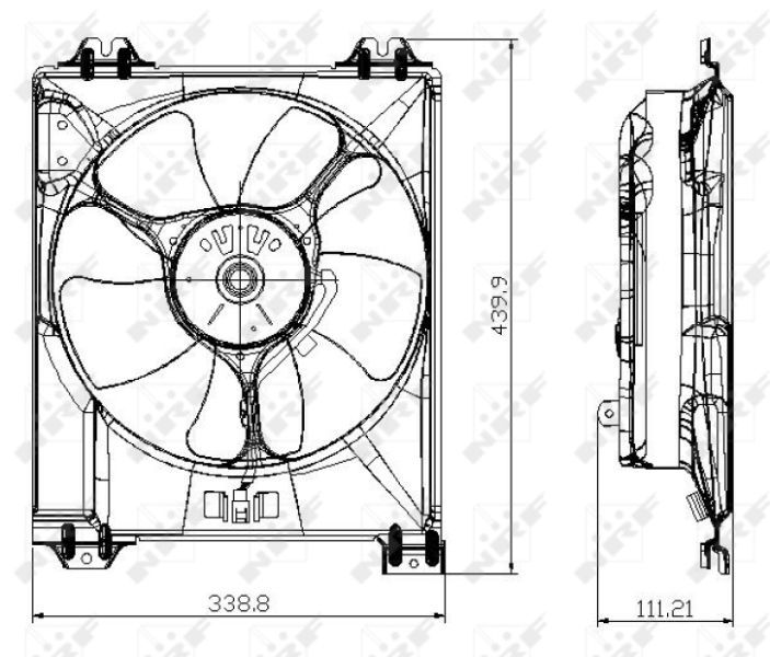 NRF 47677 - Ventilátor motora -