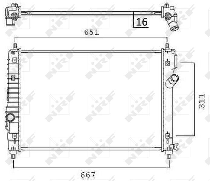 NRF 58505 - Chladič vody -