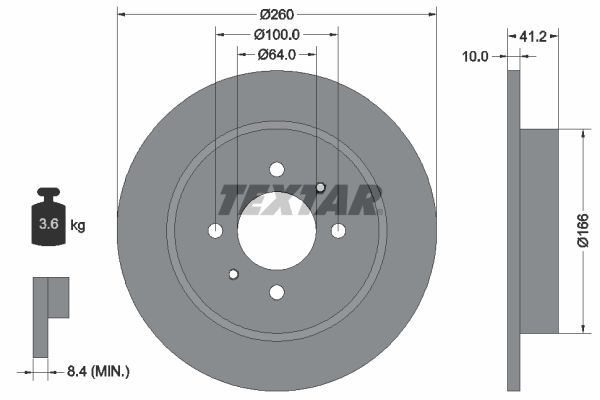 Textar 92171203 - Brzdový kotúč -