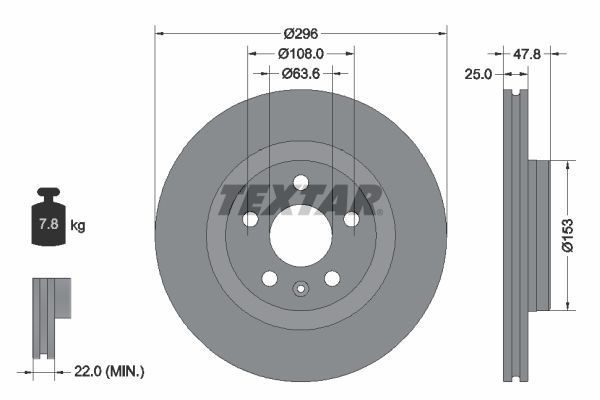 Textar 92323905 - Brzdový kotúč -