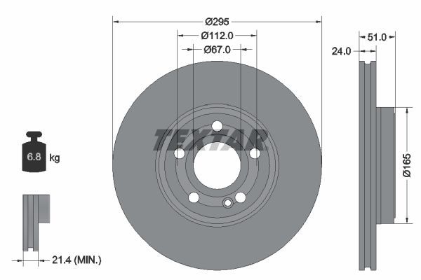 Textar 92323505 - Brzdový kotúč -