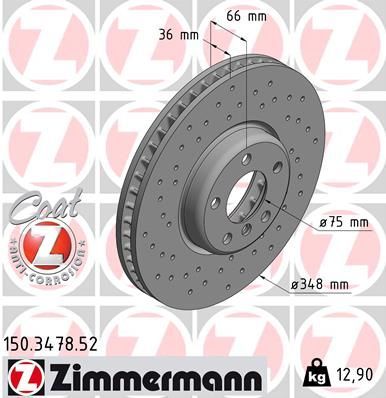 Zimmermann 150.3478.52 - Brzdový kotúč -