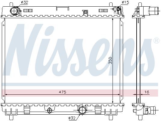 Nissens 64697 - Chladič vody -