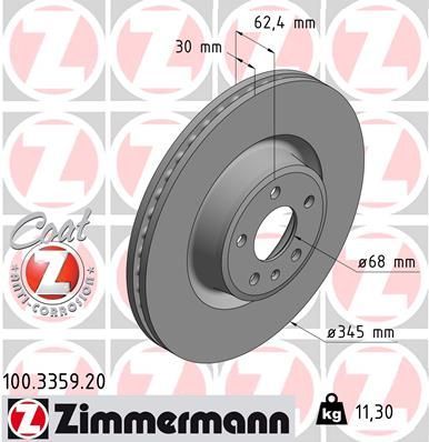 Zimmermann 100.3359.20 - Brzdový kotúč -