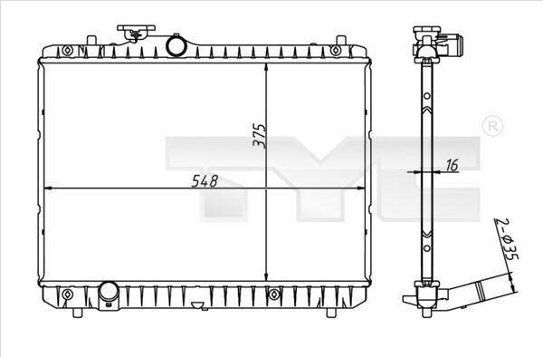 TYC 735-0003 - Chladič vody -
