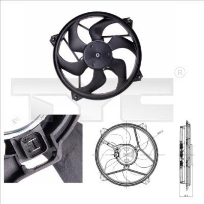 TYC 805-0001 - Ventilátor motora -