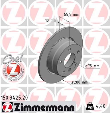 Zimmermann 150.3425.20 - Brzdový kotúč -