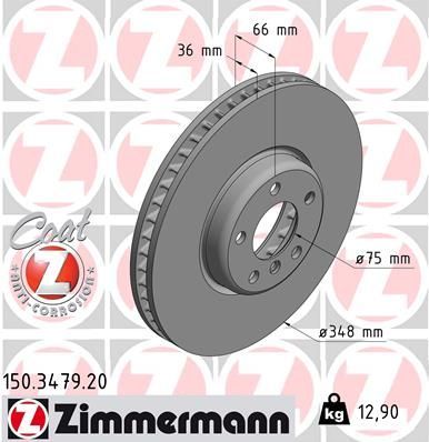 Zimmermann 150.3479.20 - Brzdový kotúč -