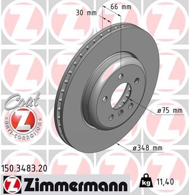 Zimmermann 150.3483.20 - Brzdový kotúč -