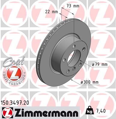 Zimmermann 150.3497.20 - Brzdový kotúč -