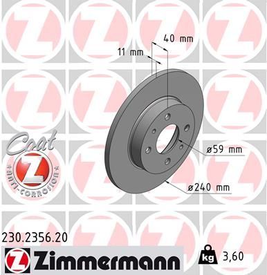 Zimmermann 230.2356.20 - Brzdový kotúč -