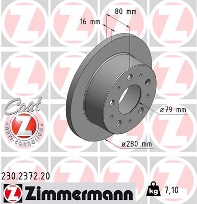 Zimmermann 230.2372.20 - Brzdový kotúč -