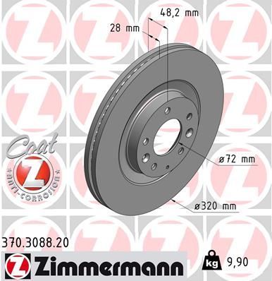 Zimmermann 370.3088.20 - Brzdový kotúč -