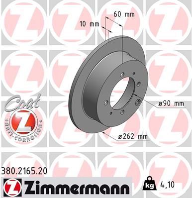 Zimmermann 380.2165.20 - Brzdový kotúč -