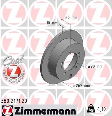 Zimmermann 380.2171.20 - Brzdový kotúč -