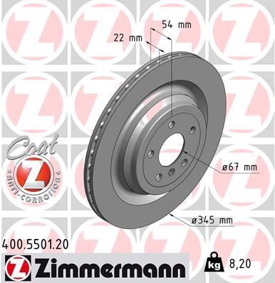 Zimmermann 400.5501.20 - Brzdový kotúč -