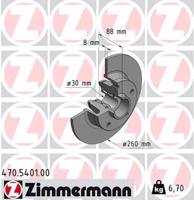 Zimmermann 470.5401.00 - Brzdový kotúč -