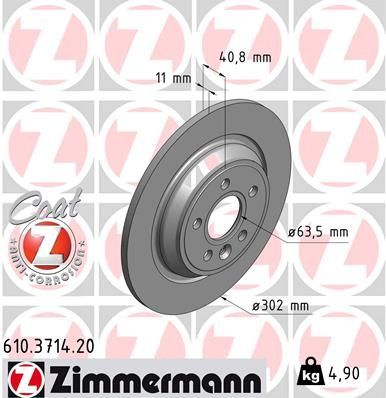 Zimmermann 610.3714.20 - Brzdový kotúč -