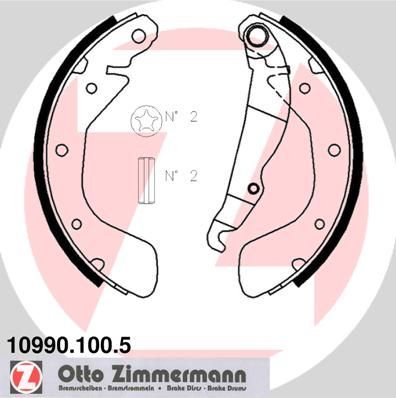 Zimmermann 10990.100.5 - Brzdové čeľuste -