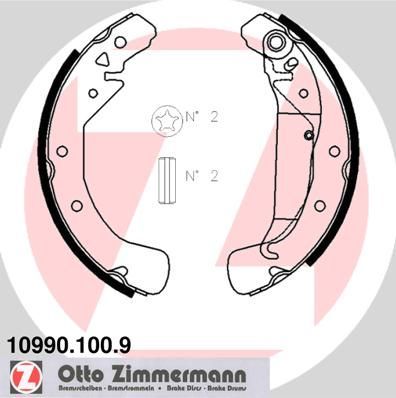 Zimmermann 10990.100.9 - Brzdové čeľuste -